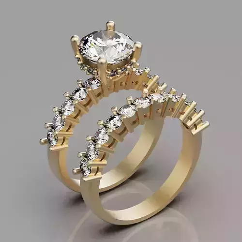 Lux ring silver gold sterling printable jewelry 3D model