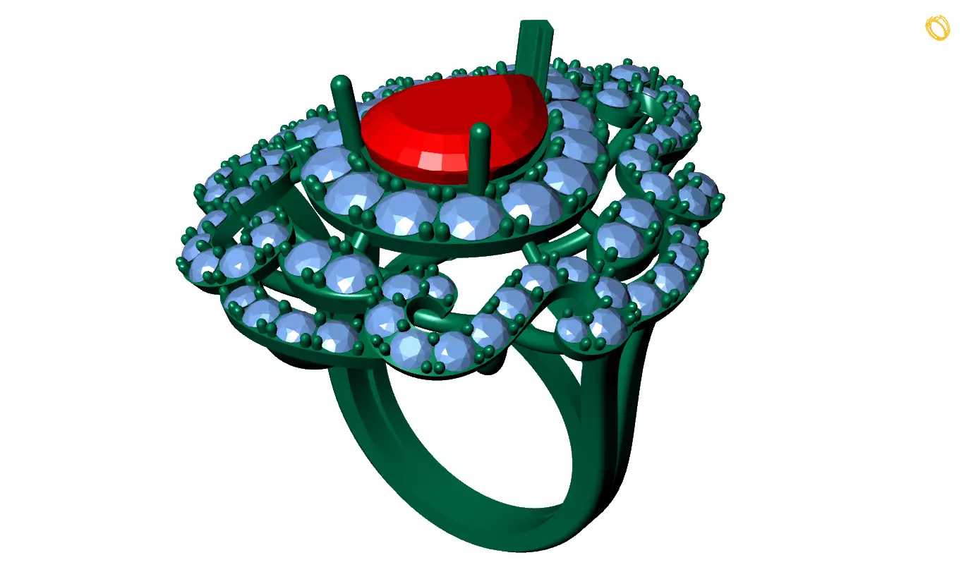 Rings 3D print model_0