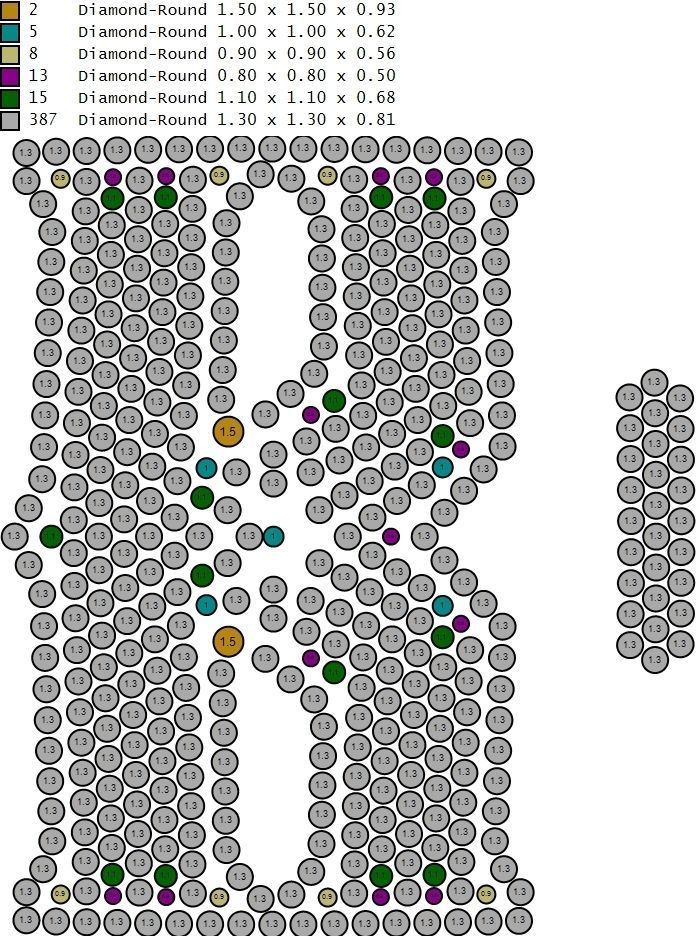 Custom Initial K Letter Diamond Pendant A to Z Alphabet Necklace 3D print model_17