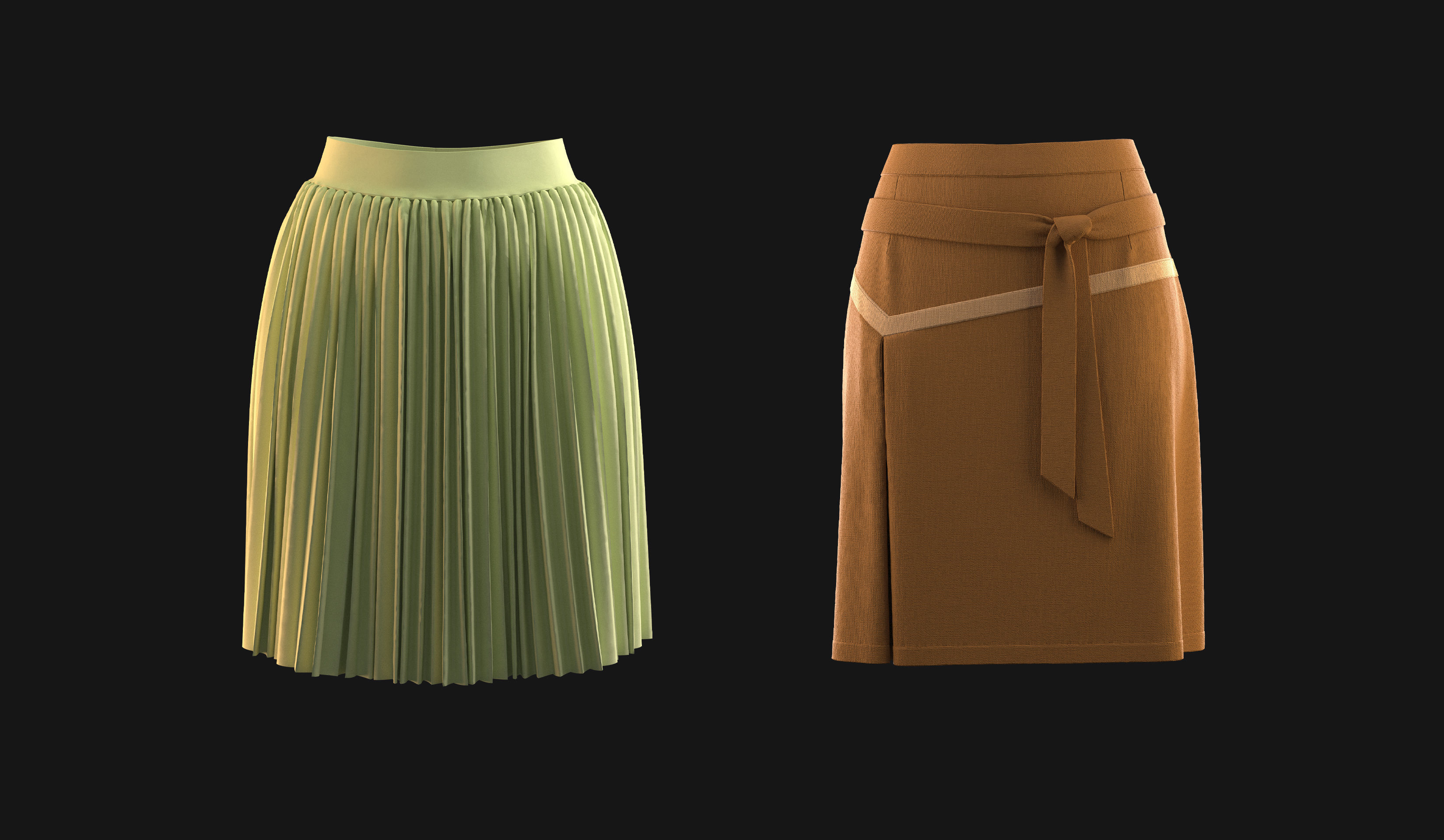 Skirt pack 3D model_10