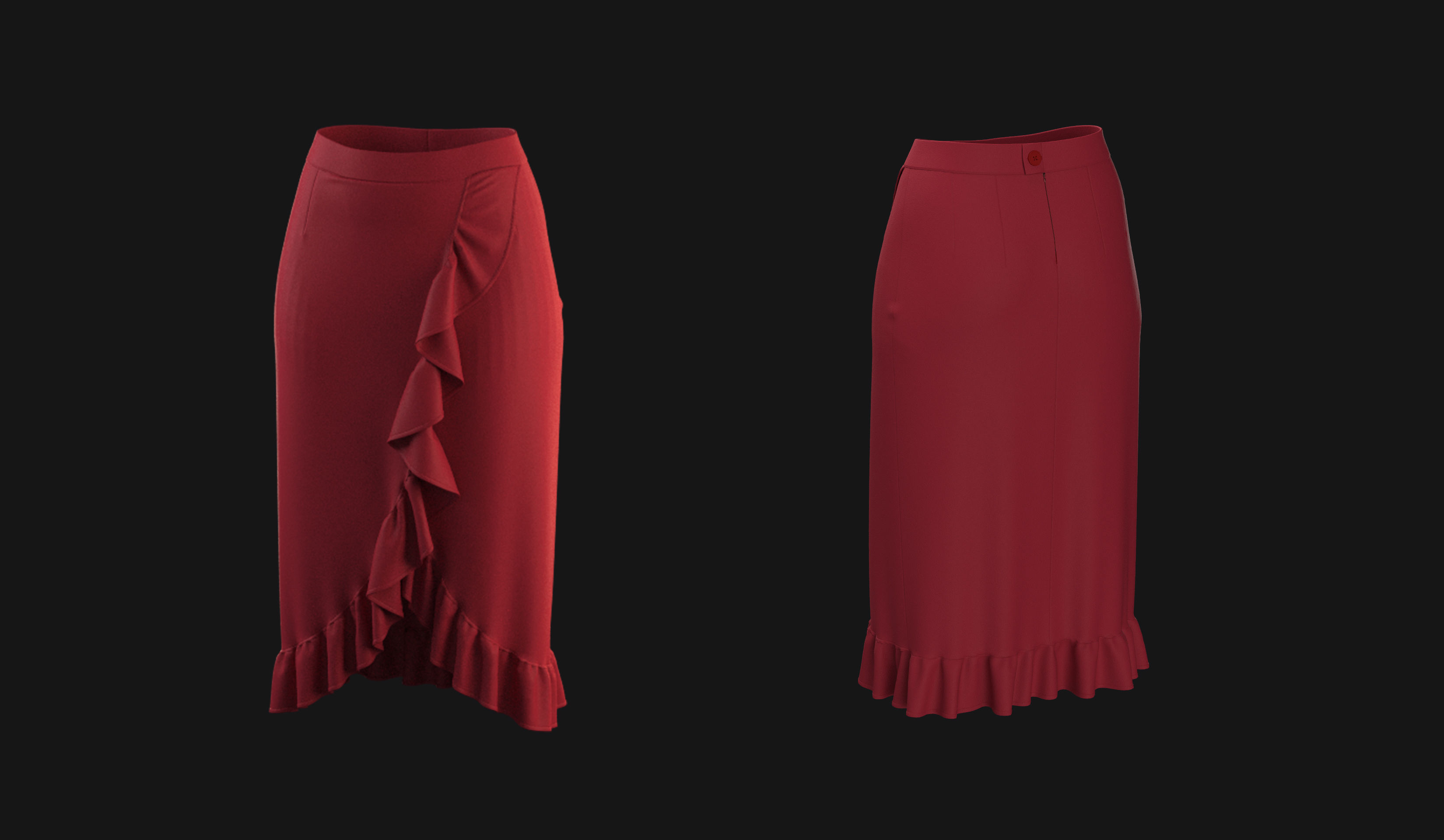 Skirt pack 3D model_16