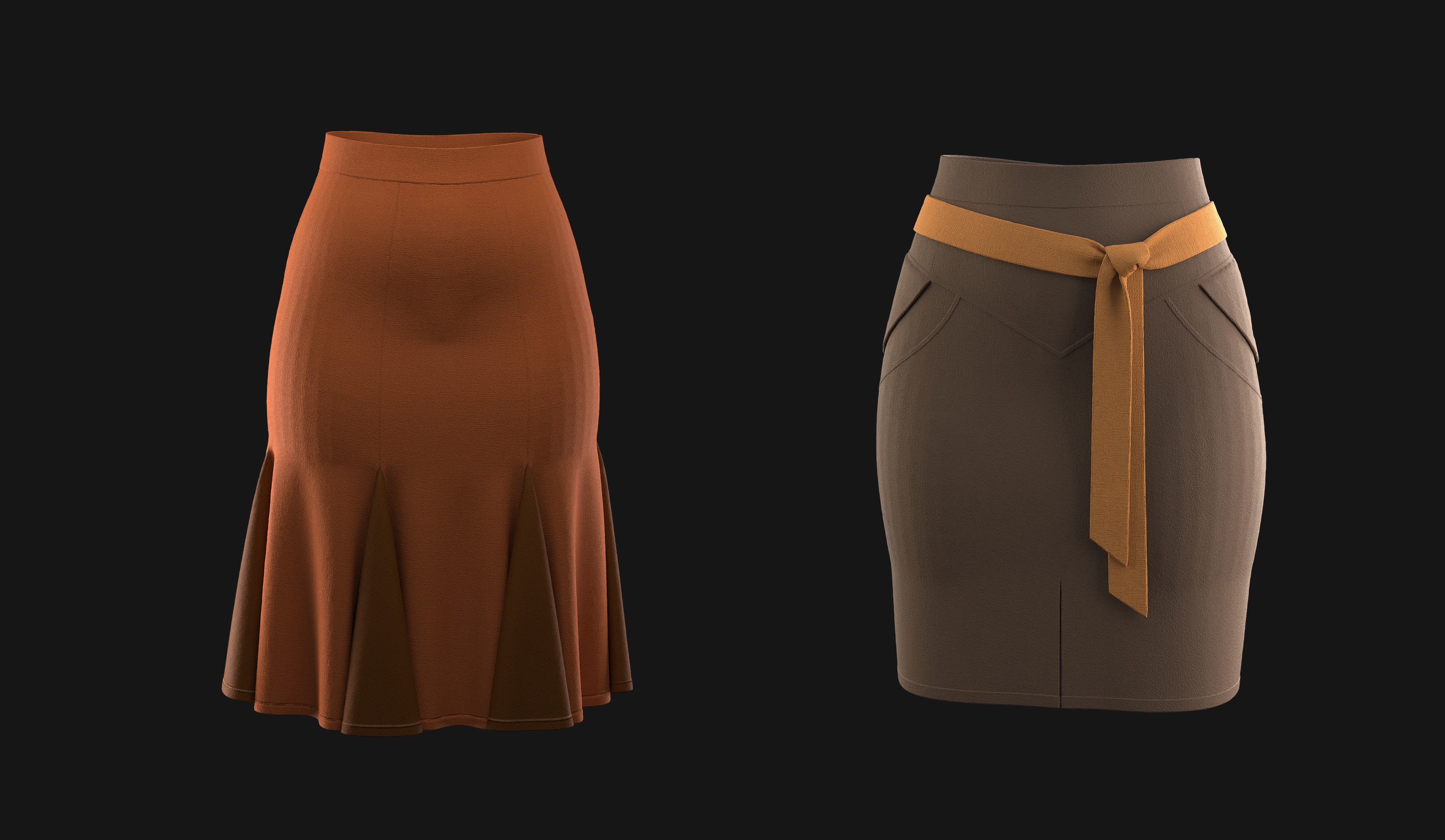 Skirt pack 3D model_8