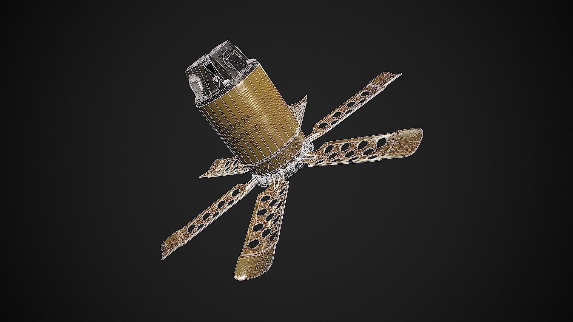 Anti-personnel fragmentation mine PON-2 with circular effect  Low-poly 3D model_3