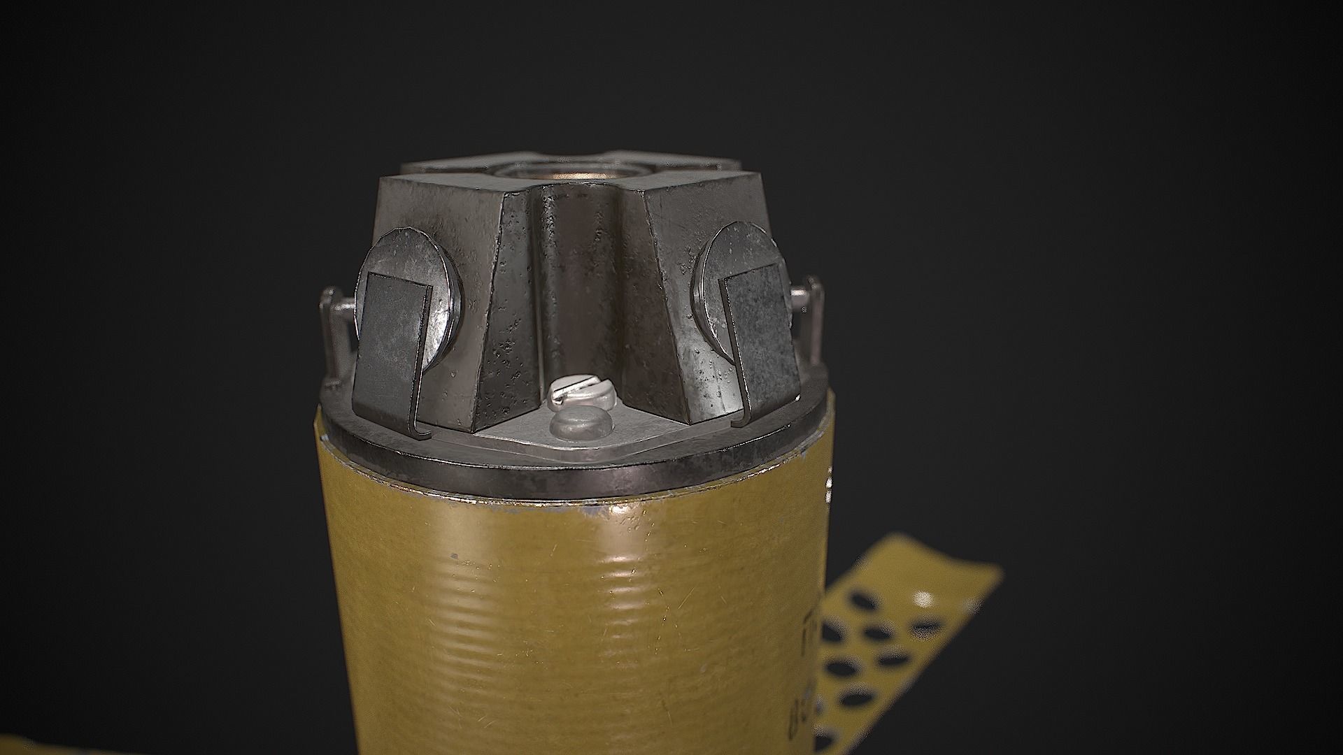 Anti-personnel fragmentation mine PON-2 with circular effect  Low-poly 3D model_8