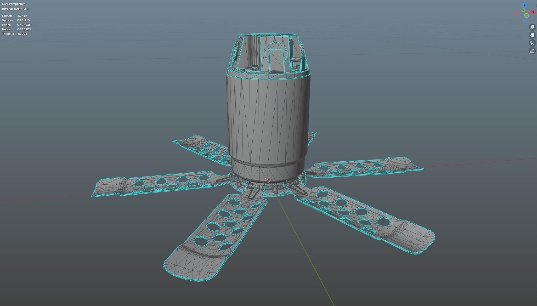 Anti-personnel fragmentation mine PON-2 with circular effect  Low-poly 3D model_11