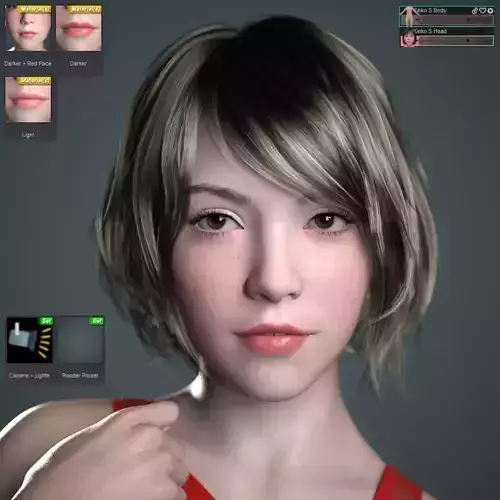 Keiko S V2 Pro Textures for Genesis 9