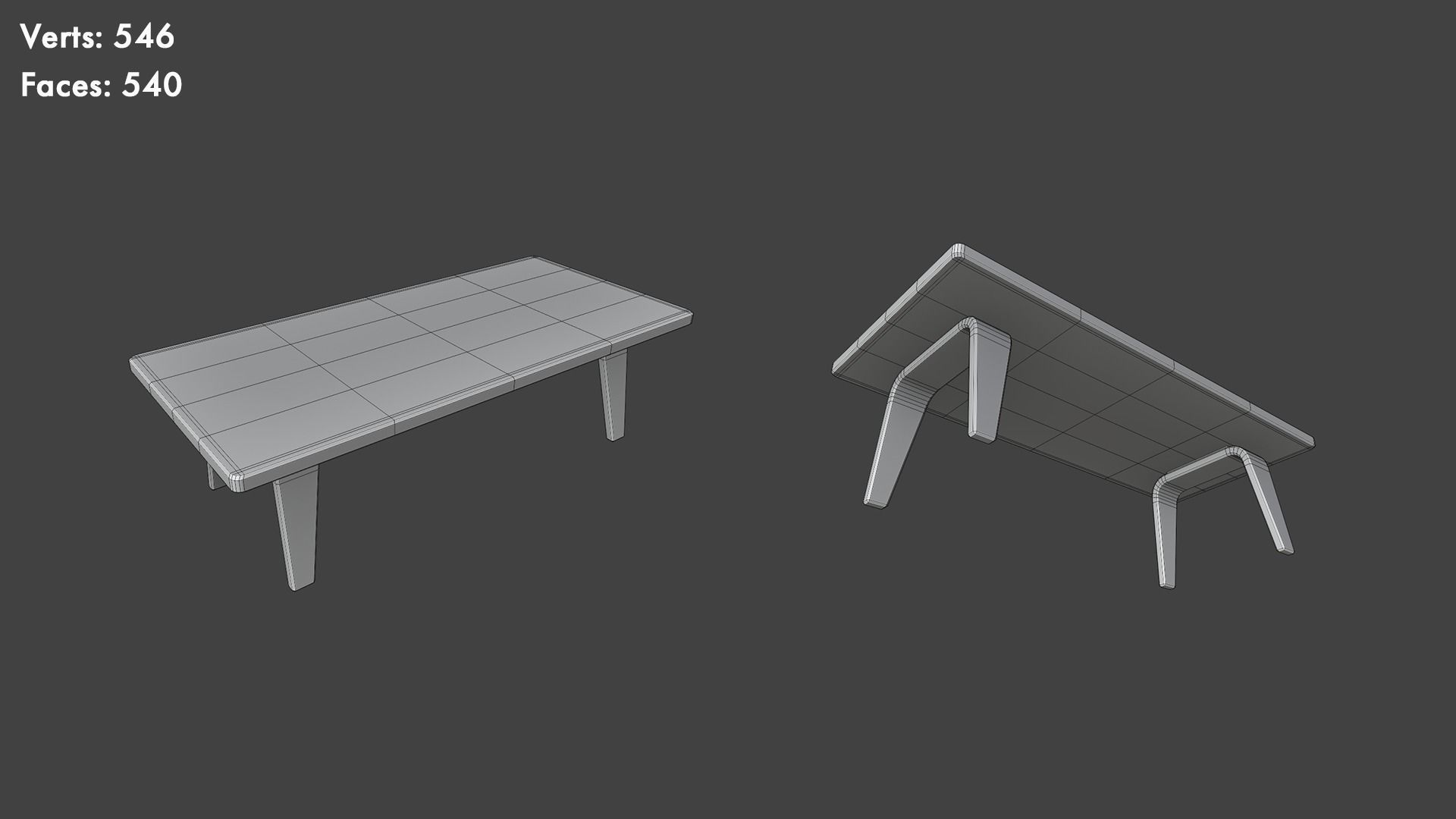 Low Poly Tables Pack Low-poly 3D model_33