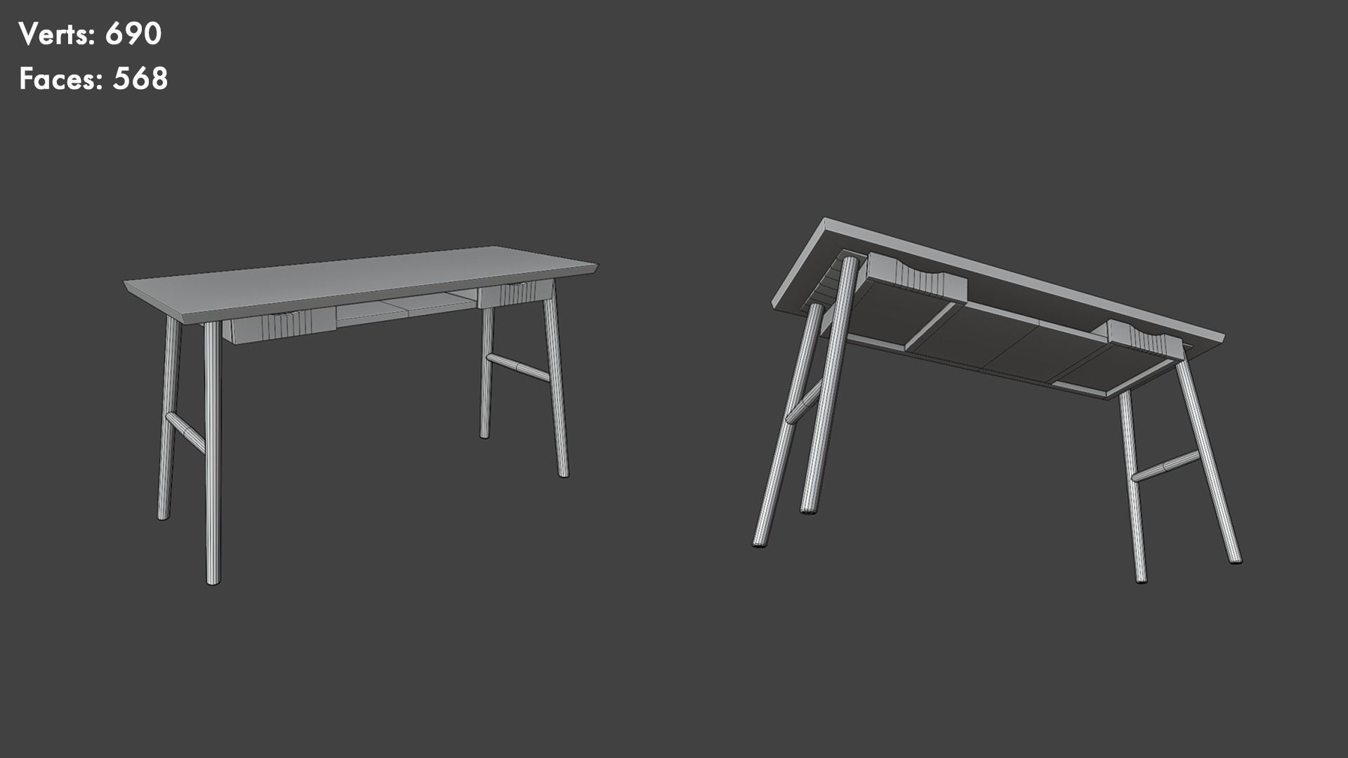 Low Poly Tables Pack Low-poly 3D model_37