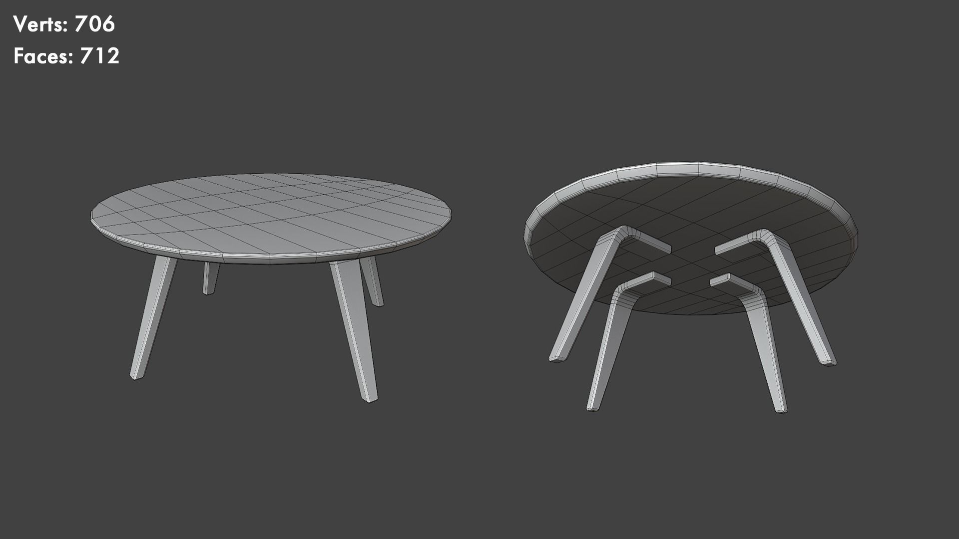 Low Poly Tables Pack Low-poly 3D model_22