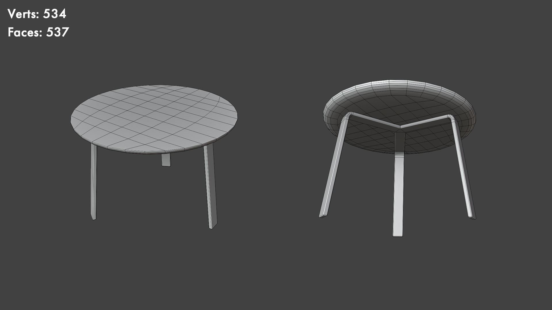 Low Poly Tables Pack Low-poly 3D model_21