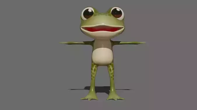 Frog 3D Model Low-poly 3D model