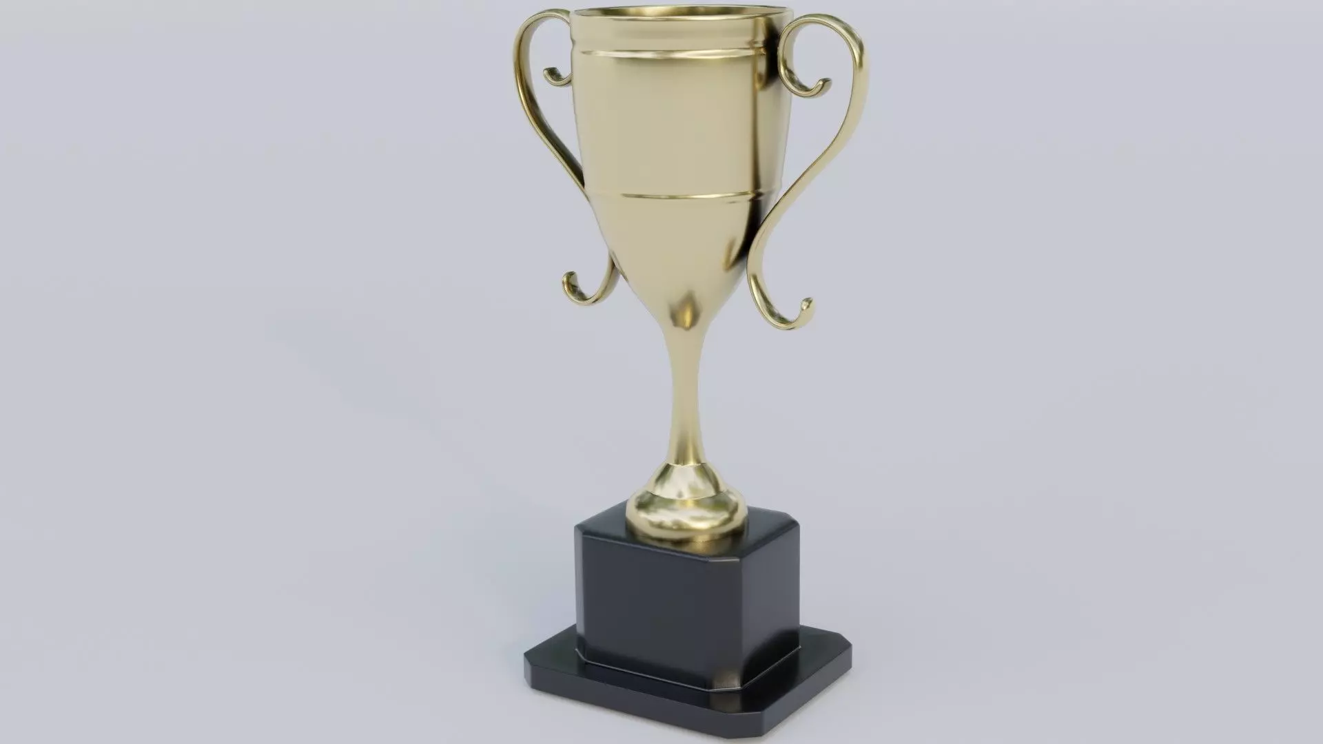 Golden Trophy 3D model_0