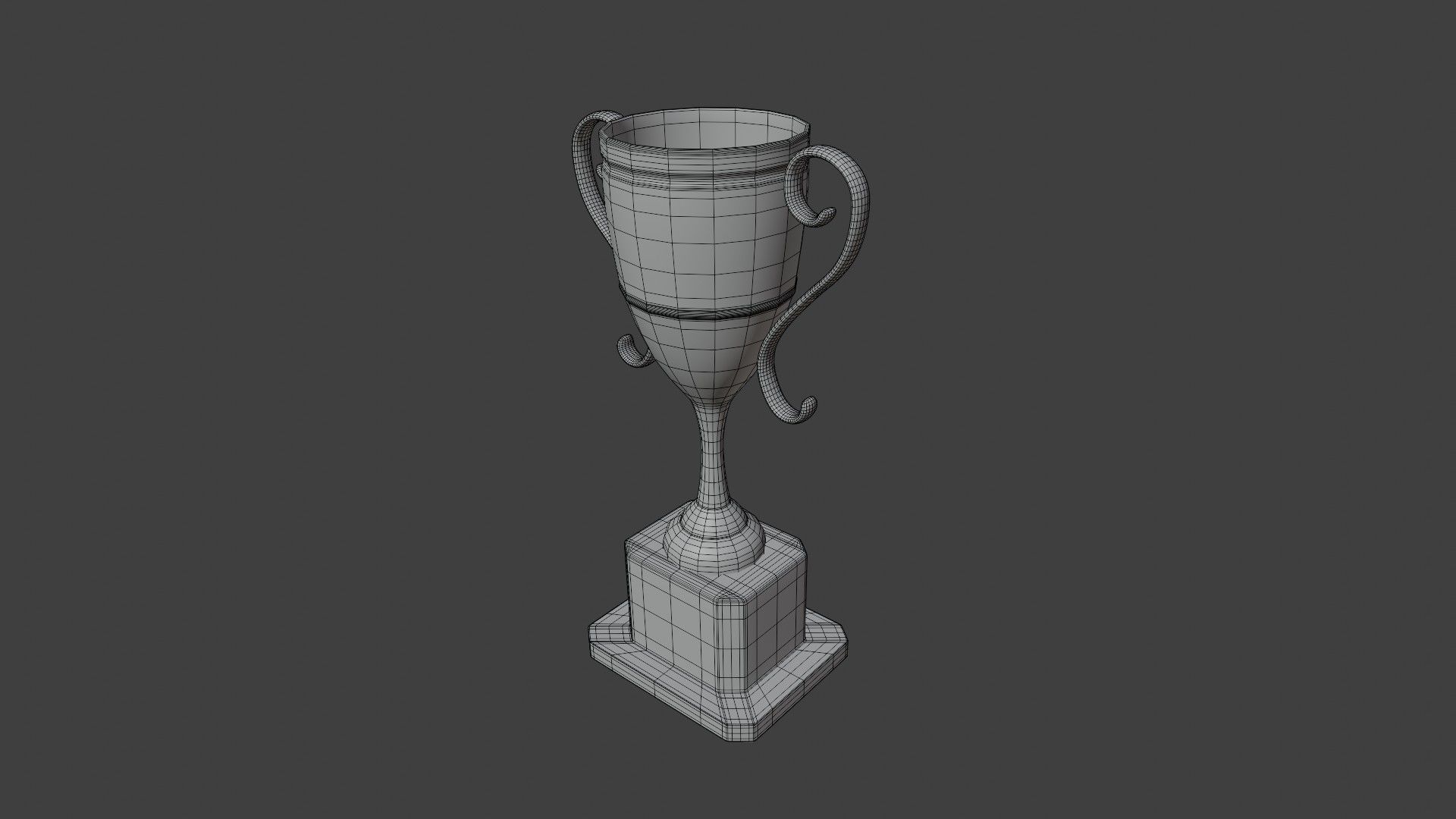 Golden Trophy 3D model_6