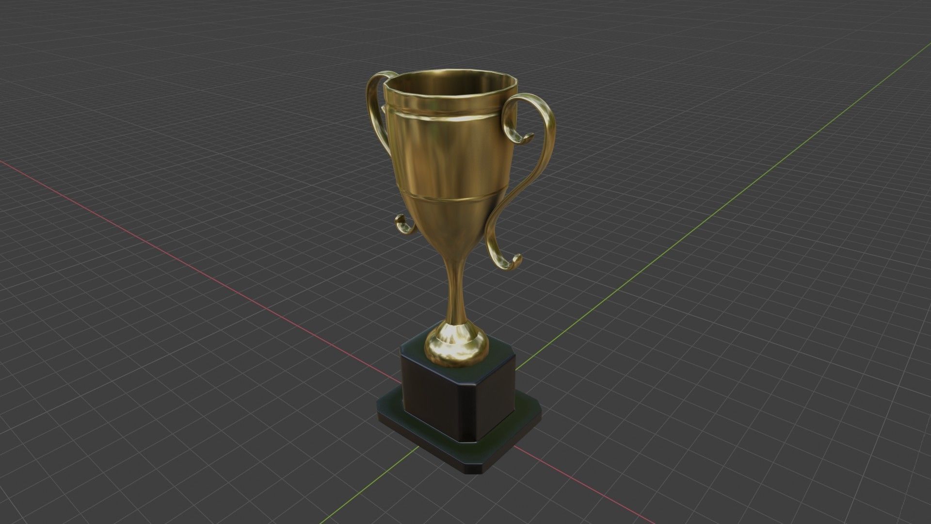 Golden Trophy 3D model_5