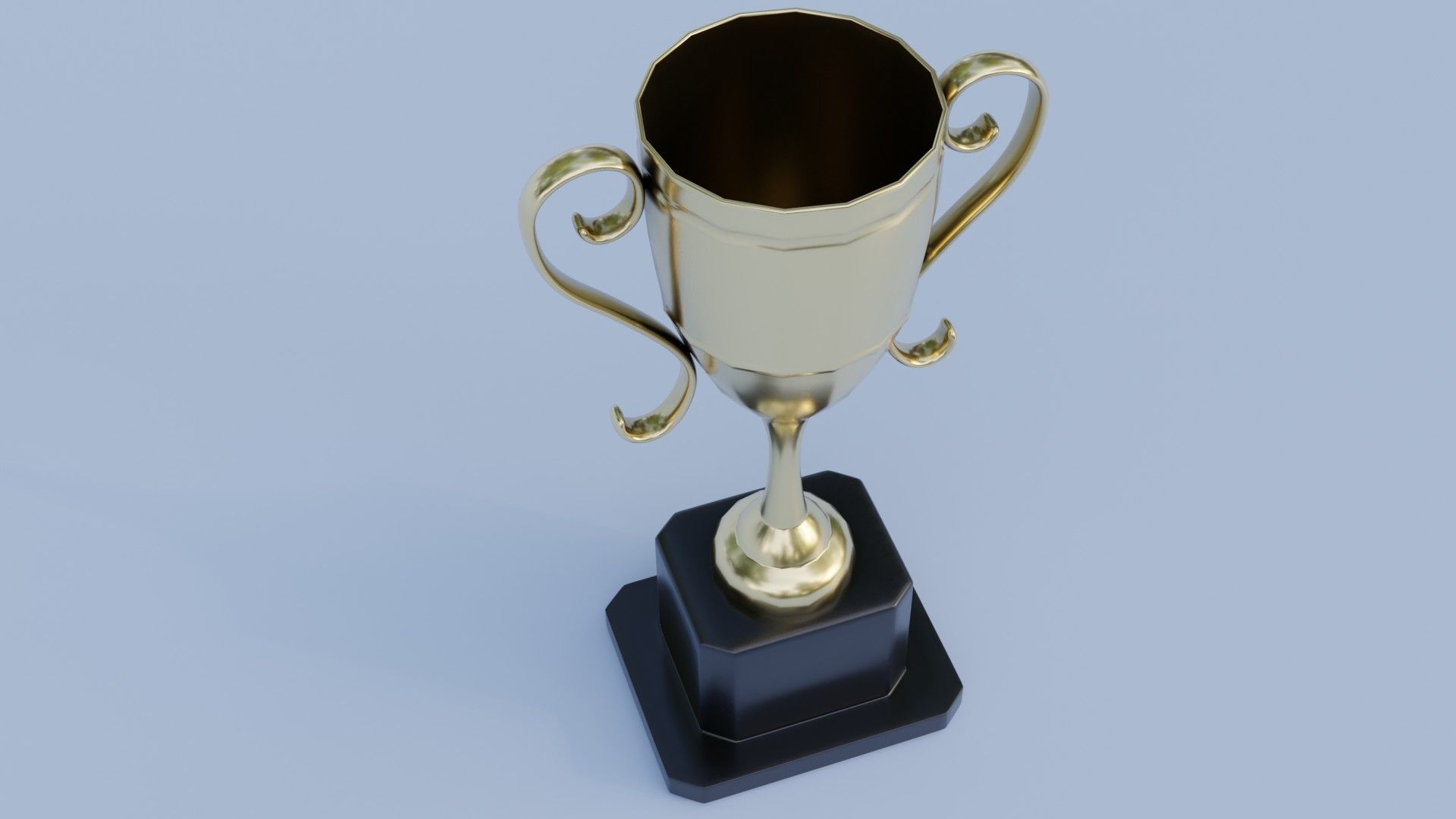 Golden Trophy 3D model_1
