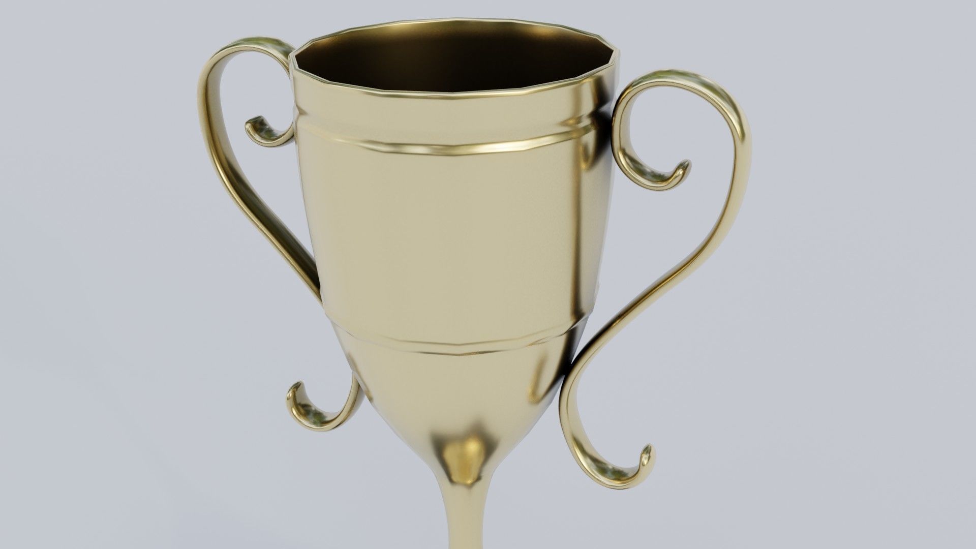 Golden Trophy 3D model_4