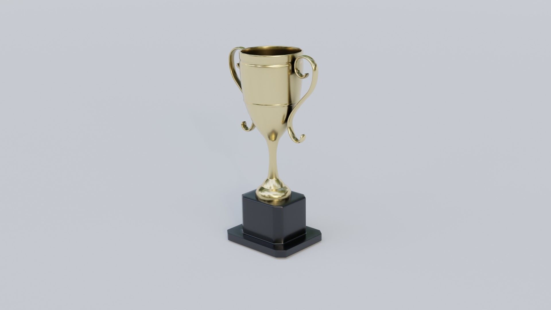 Golden Trophy 3D model_2