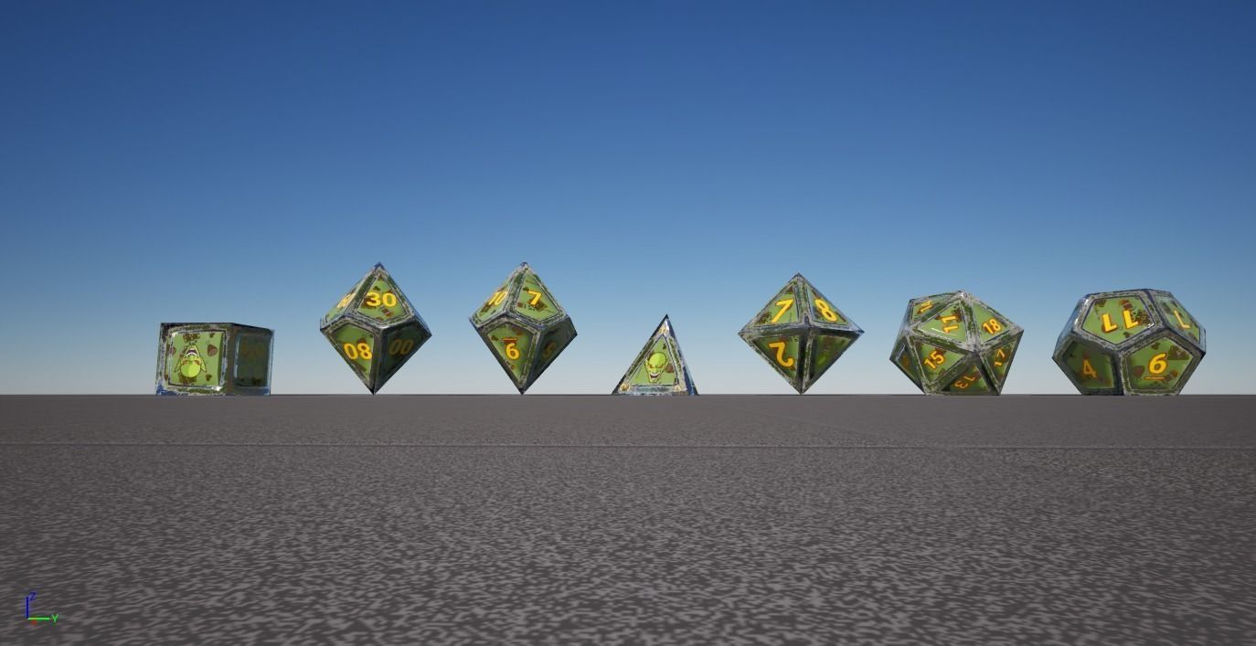 Goblin dice lowlpoly Free low-poly 3D model_8