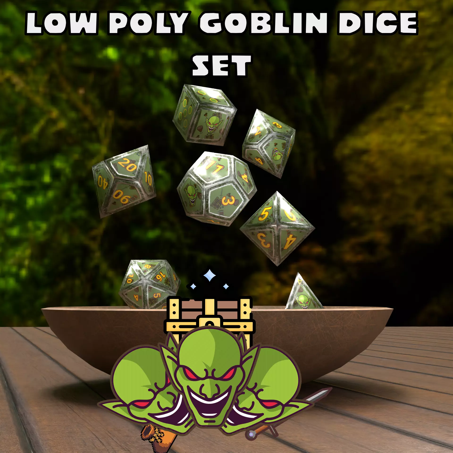 Goblin dice lowlpoly Free low-poly 3D model_0