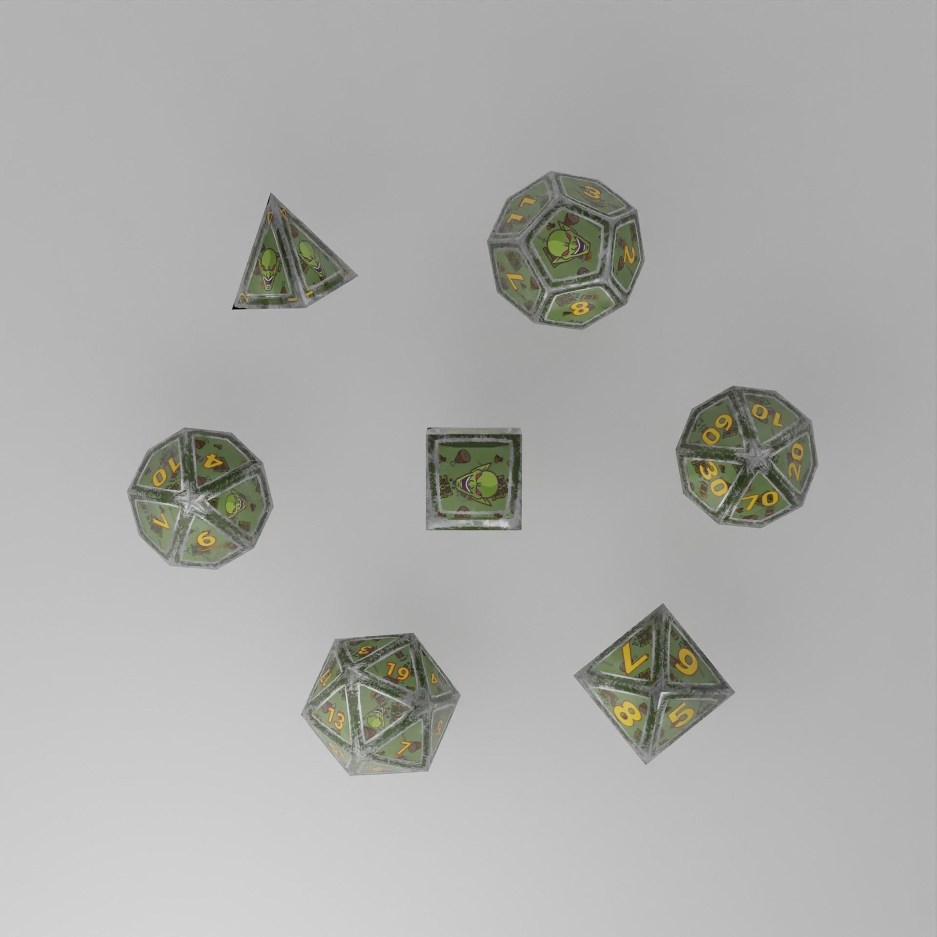 Goblin dice lowlpoly Free low-poly 3D model_5