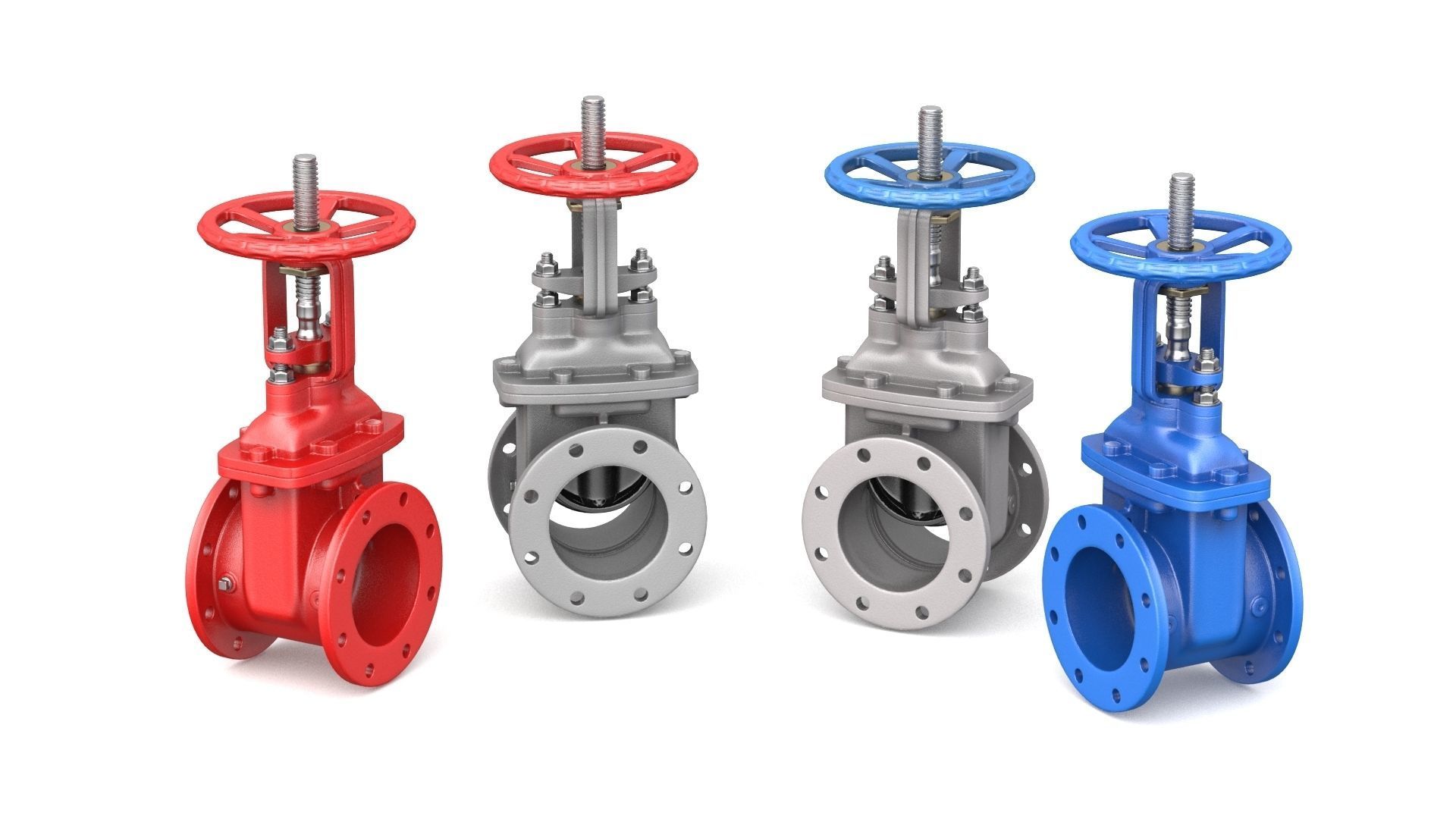 Gate Valve - Parallel Slide 3D model_1