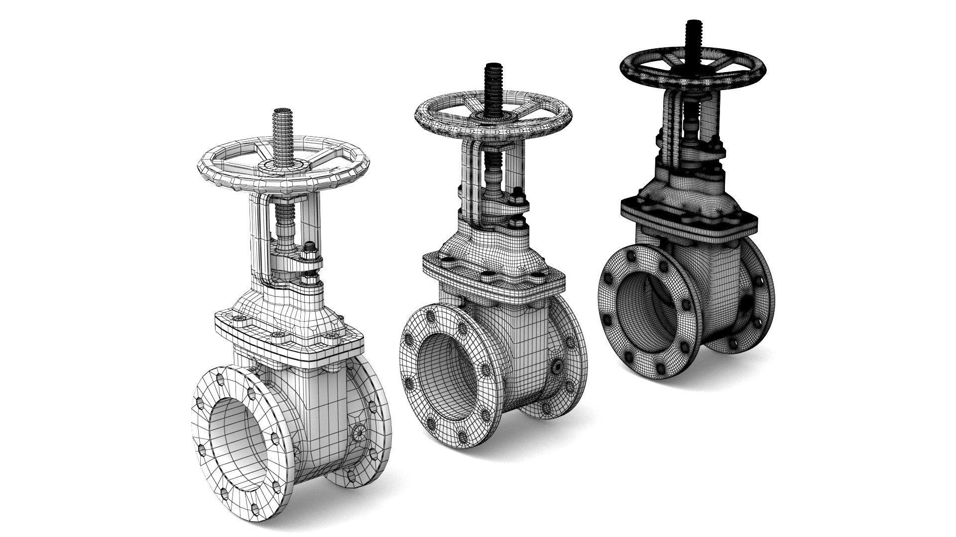 Gate Valve - Parallel Slide 3D model_10