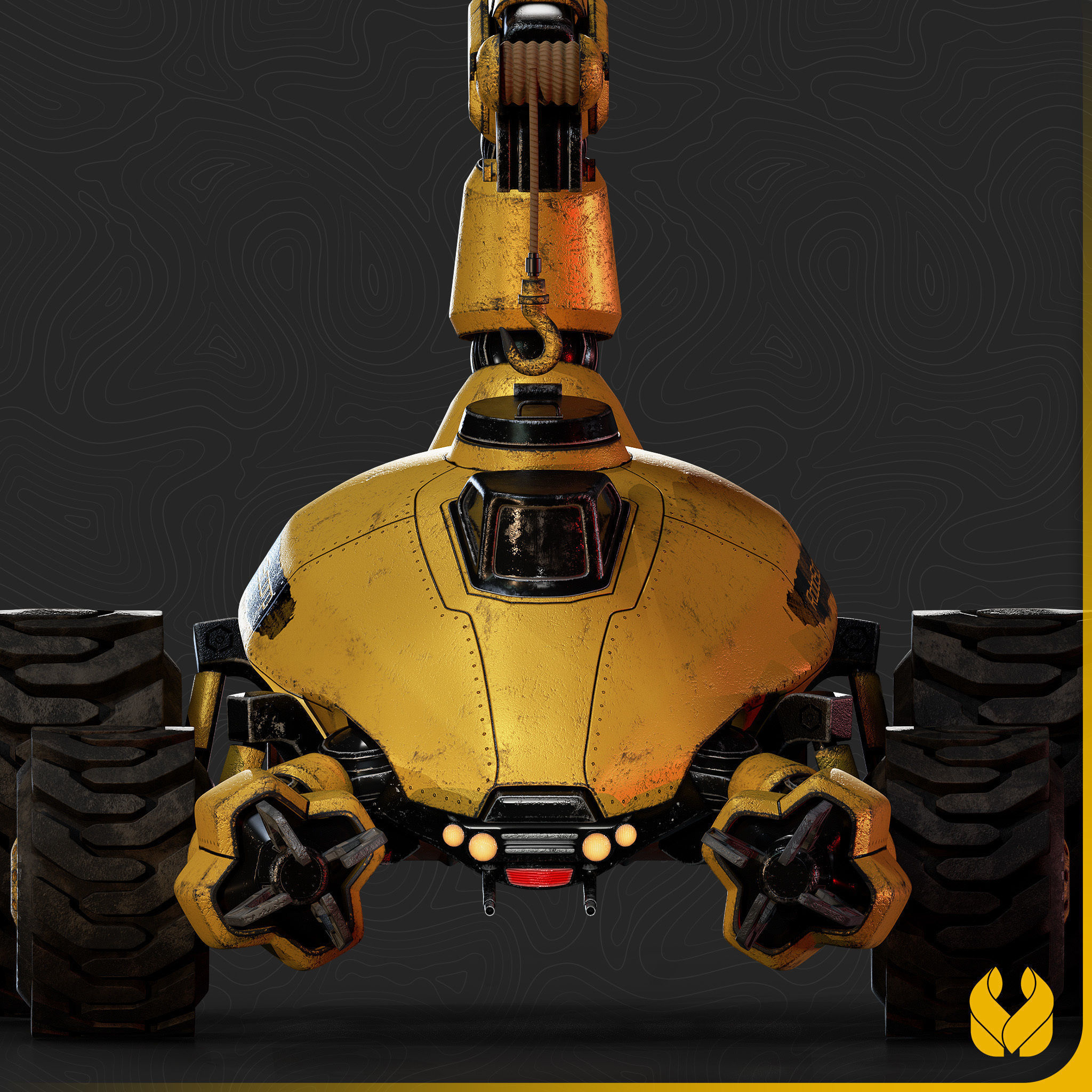 Sci-Fi RoboScorp - 3D Model with 4K Textures Low-poly 3D model_7