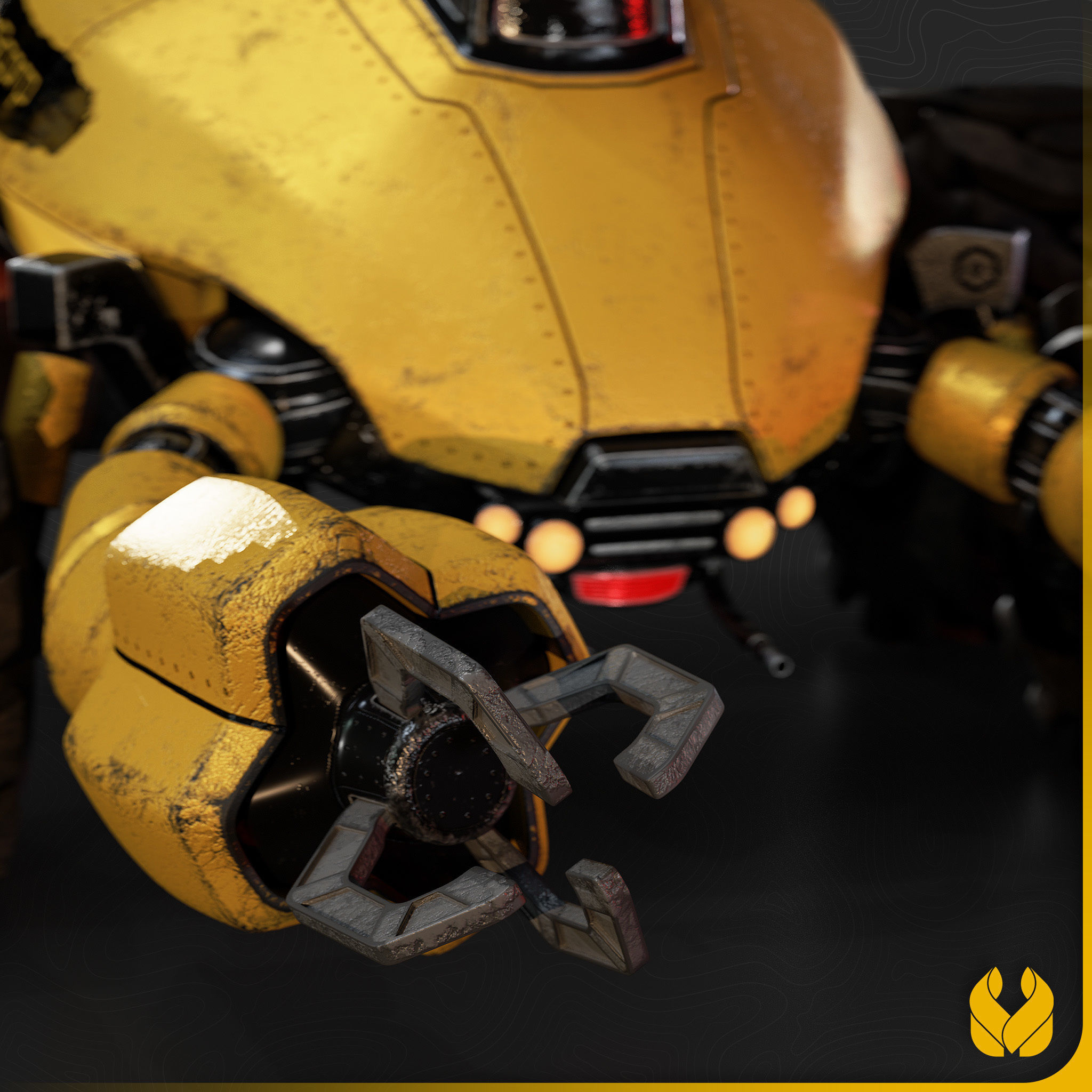 Sci-Fi RoboScorp - 3D Model with 4K Textures Low-poly 3D model_10