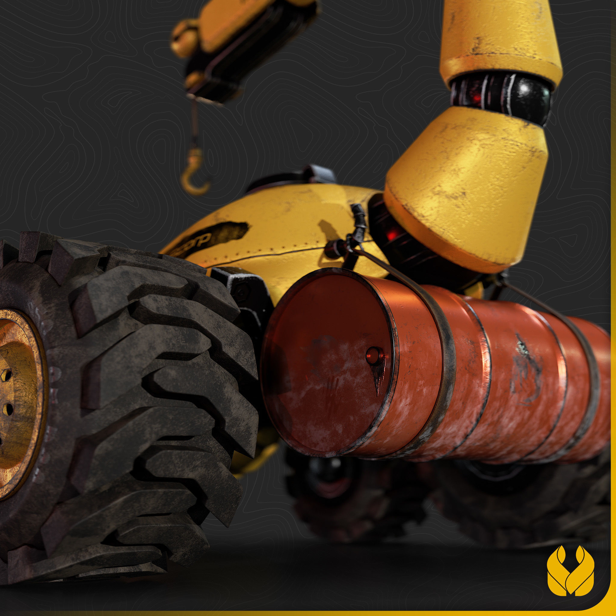 Sci-Fi RoboScorp - 3D Model with 4K Textures Low-poly 3D model_8