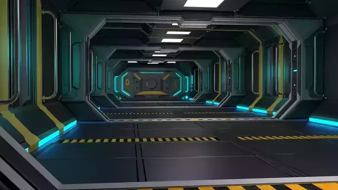 Sci Fi Corridor 3D model