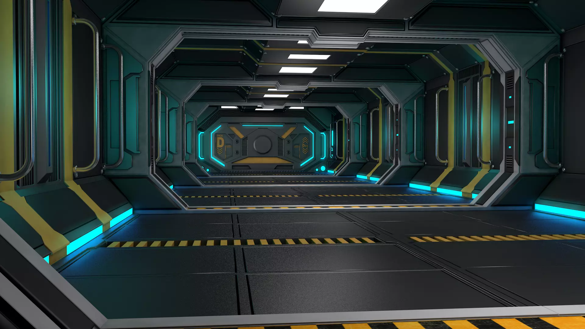 Sci Fi Corridor 3D model