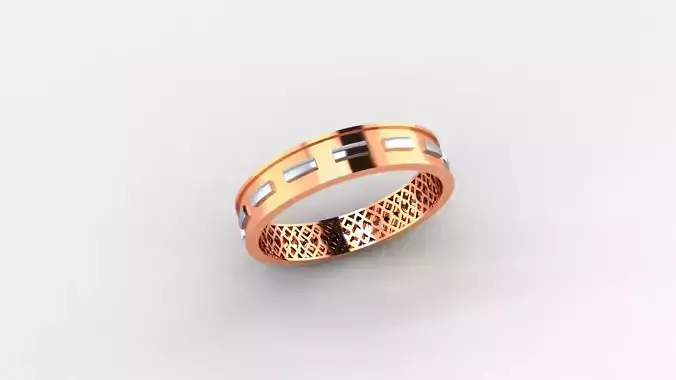 Ultra Light wt Plain Gold minimalist Band Ring 3dm stl renders 3D print model