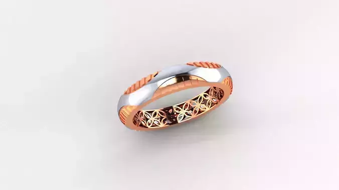 Ultra Light wt Plain Gold minimalist Band Ring 3dm stl renders 3D print model