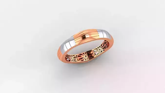 Ultra Light wt Plain Gold minimalist Band Ring 3dm stl renders 3D print model