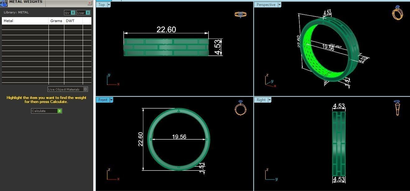 Ultra Light wt Plain Gold minimalist Band Ring 3dm stl renders 3D print model_3