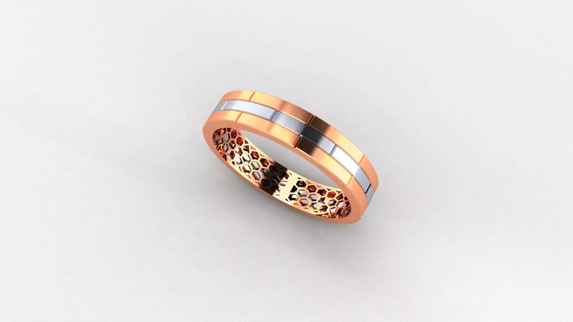 Ultra Light wt Plain Gold minimalist Band Ring 3dm stl renders 3D print model_0