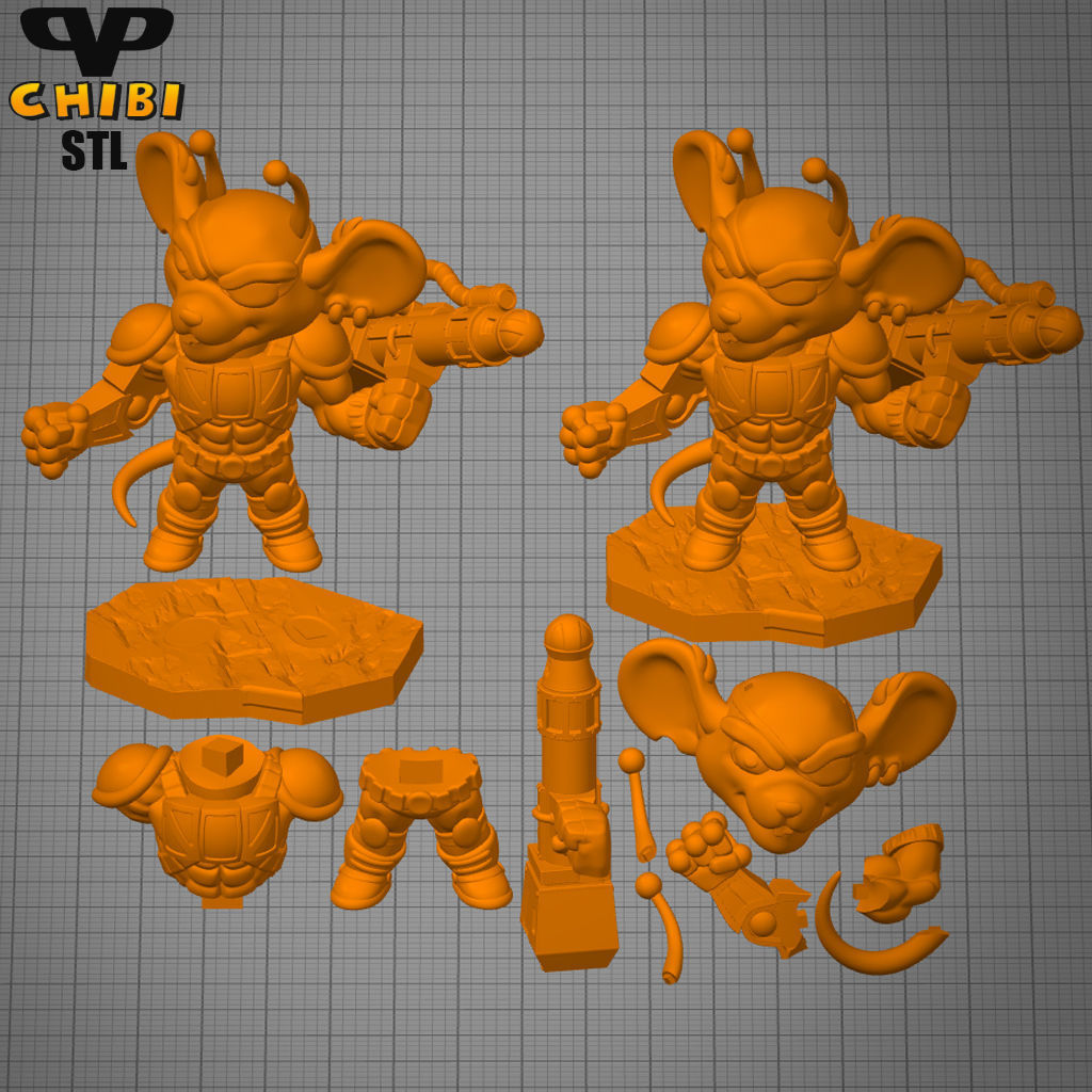 Modo BMFM Chibi STL for 3D Printing ChibiSTL 3DXM 3D print model_2