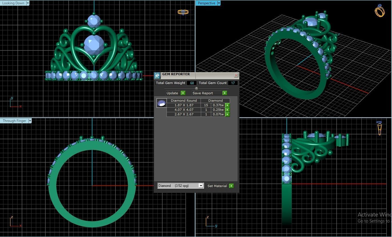 Rings 3D print model_1