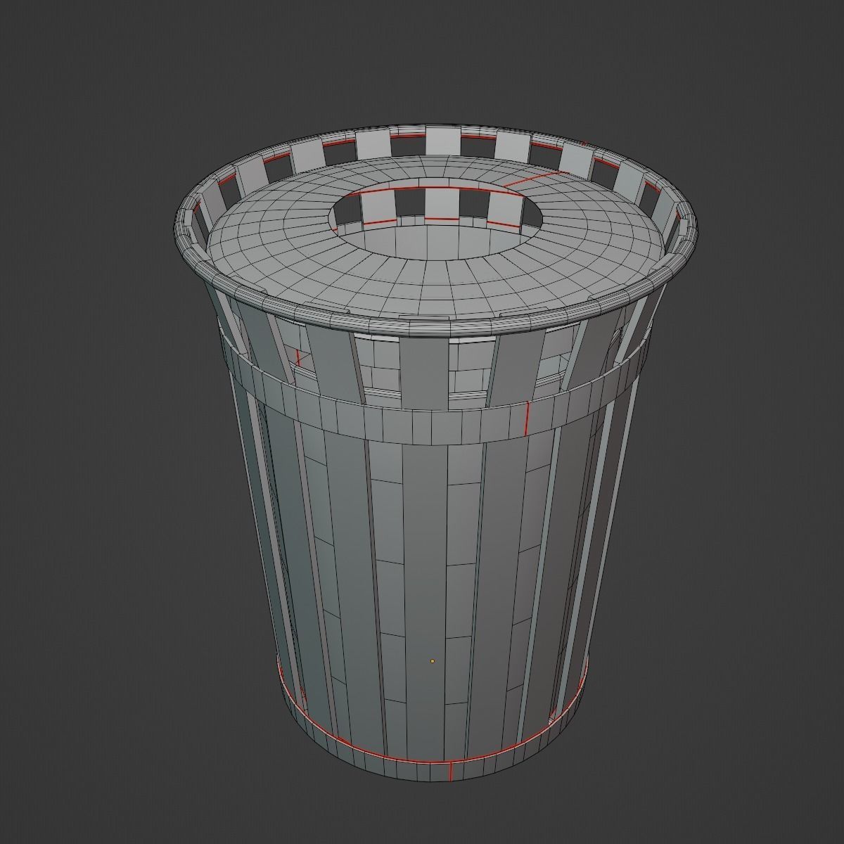 Trash Box 01 Low-poly 3D model_10