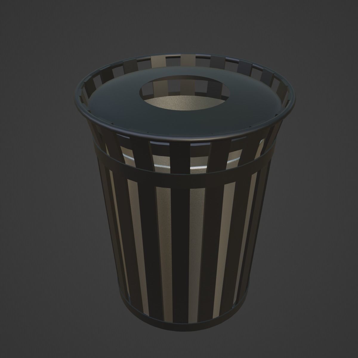 Trash Box 01 Low-poly 3D model_7