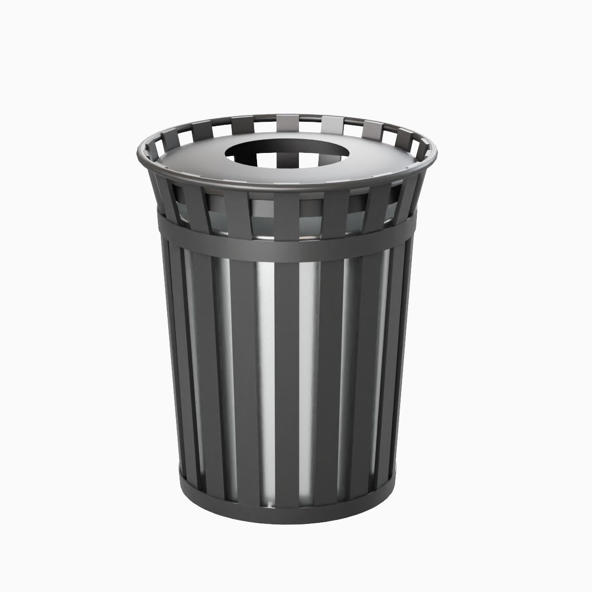 Trash Box 01 Low-poly 3D model_6