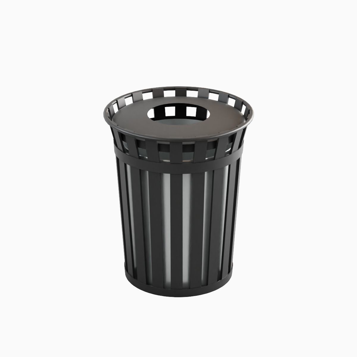 Trash Box 01 Low-poly 3D model_4