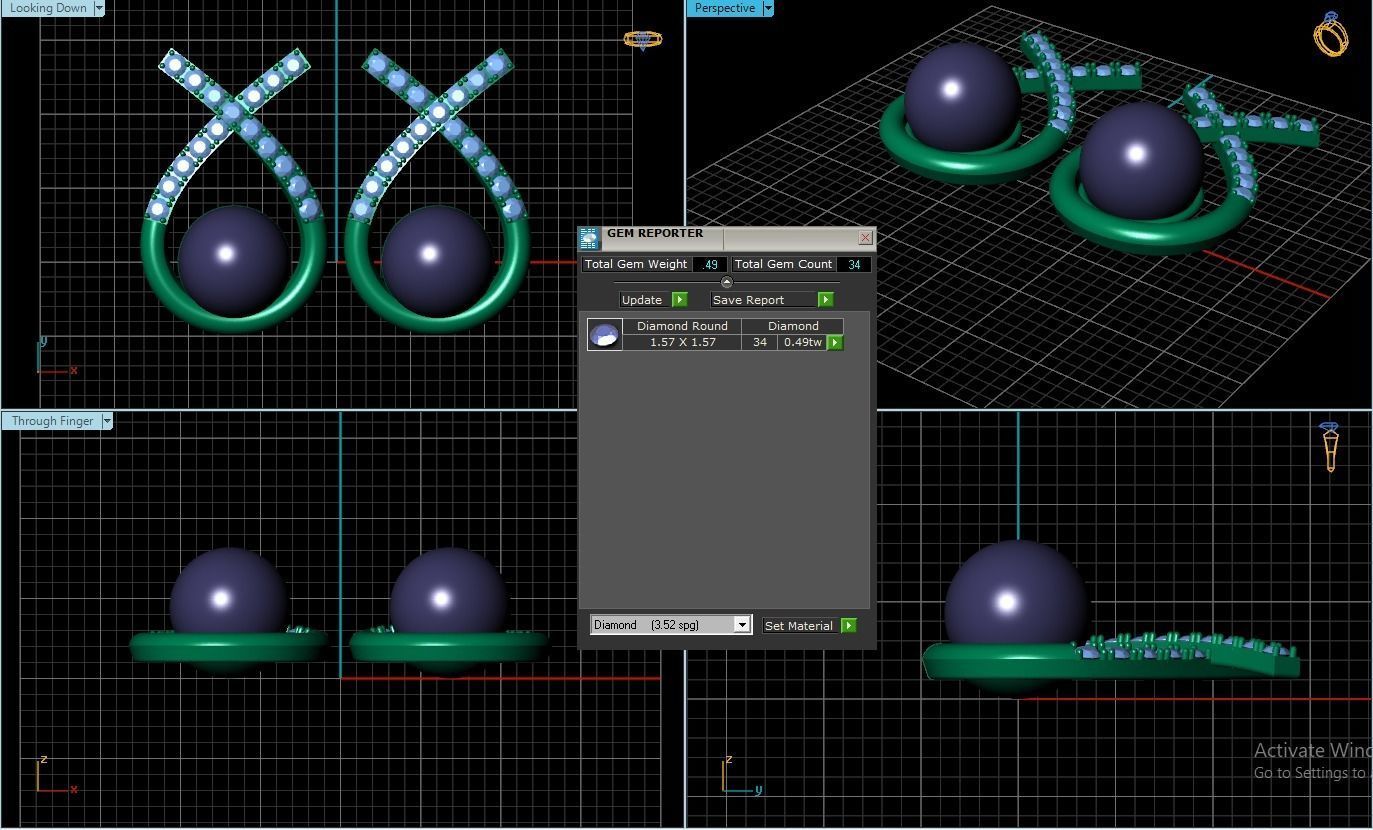 Earring 3D print model_1