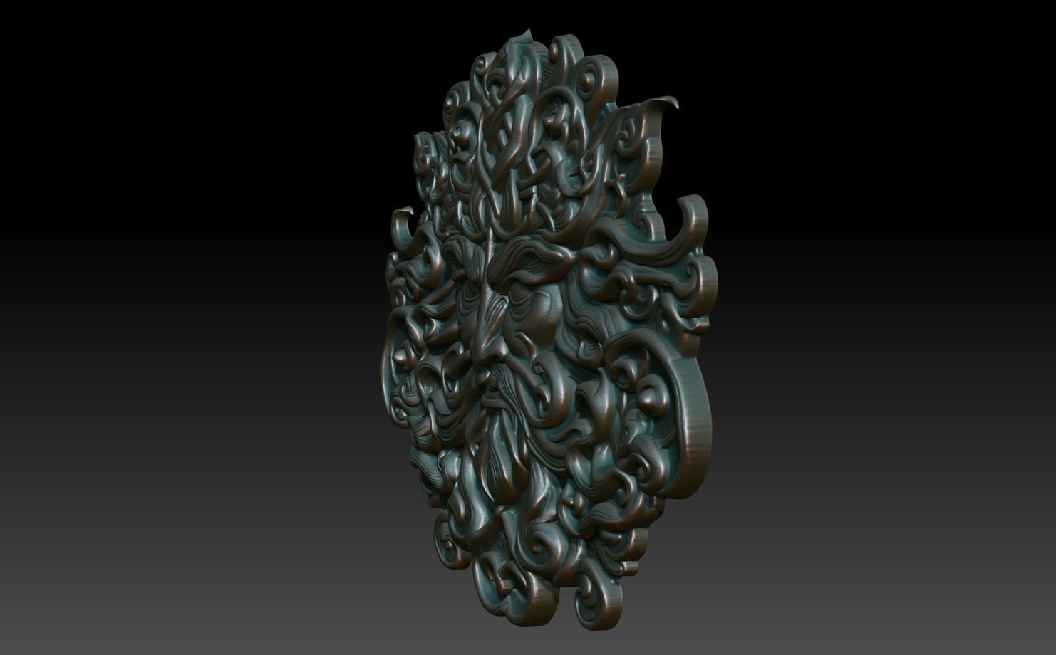 Celtic Greenman Basrelief 240525 08 3D print model_1