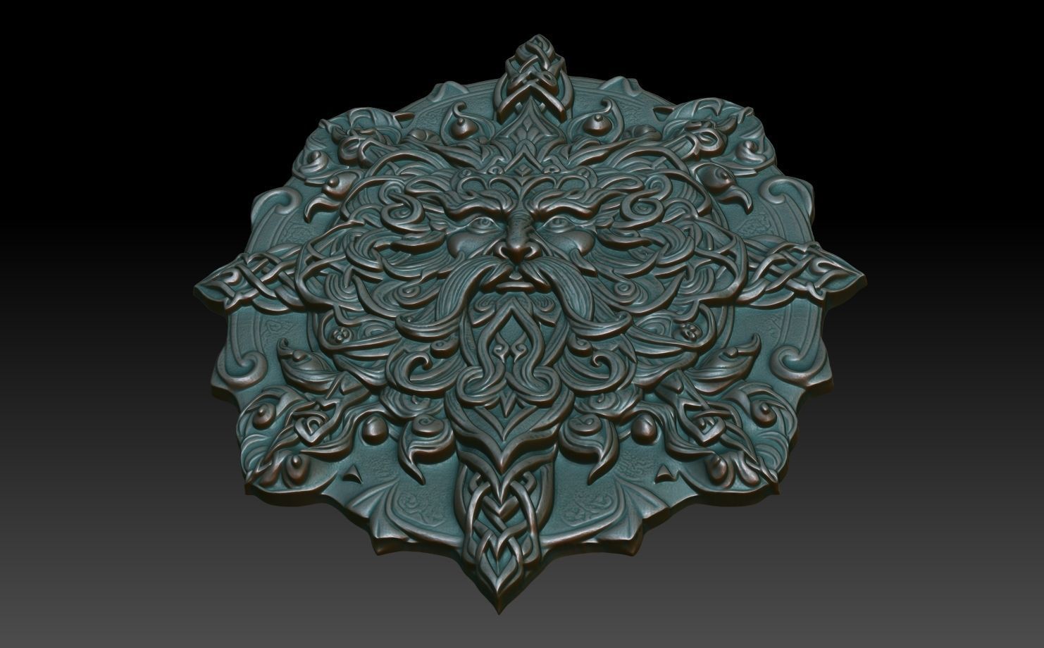 Celtic Greenman Basrelief 240525 06 3D print model_3