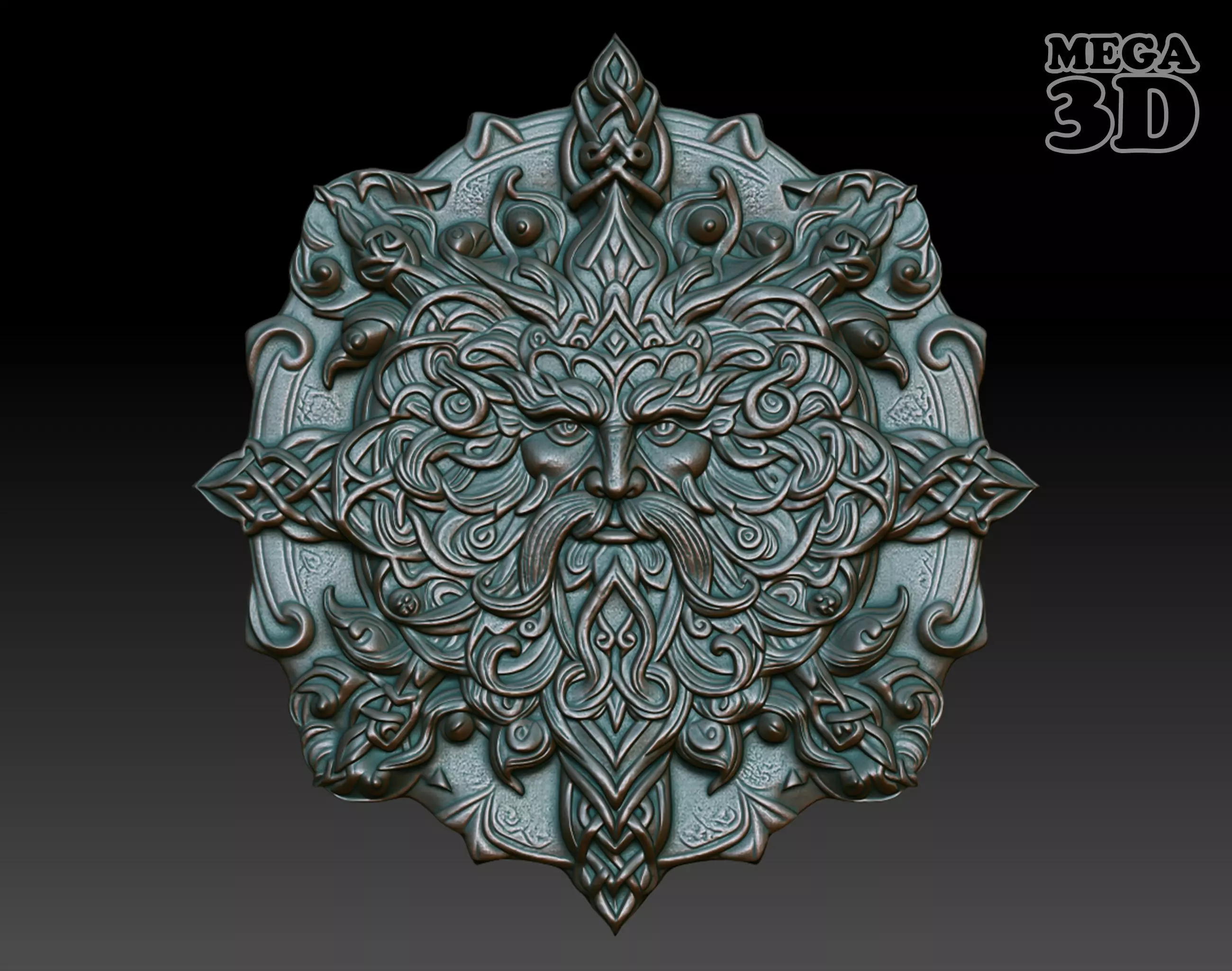 Celtic Greenman Basrelief 240525 06 3D print model_0