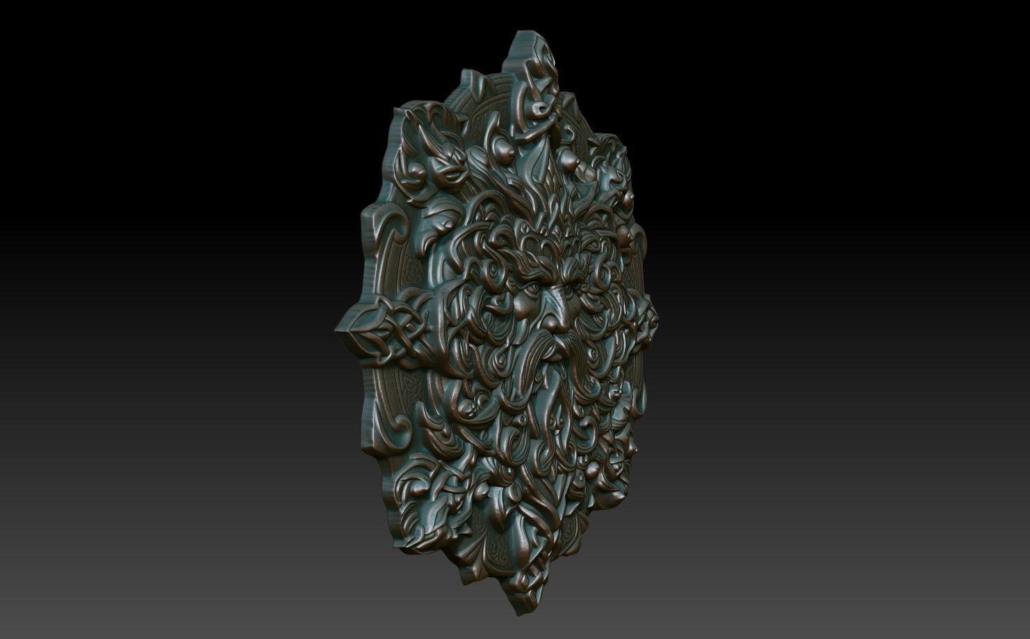 Celtic Greenman Basrelief 240525 06 3D print model_2