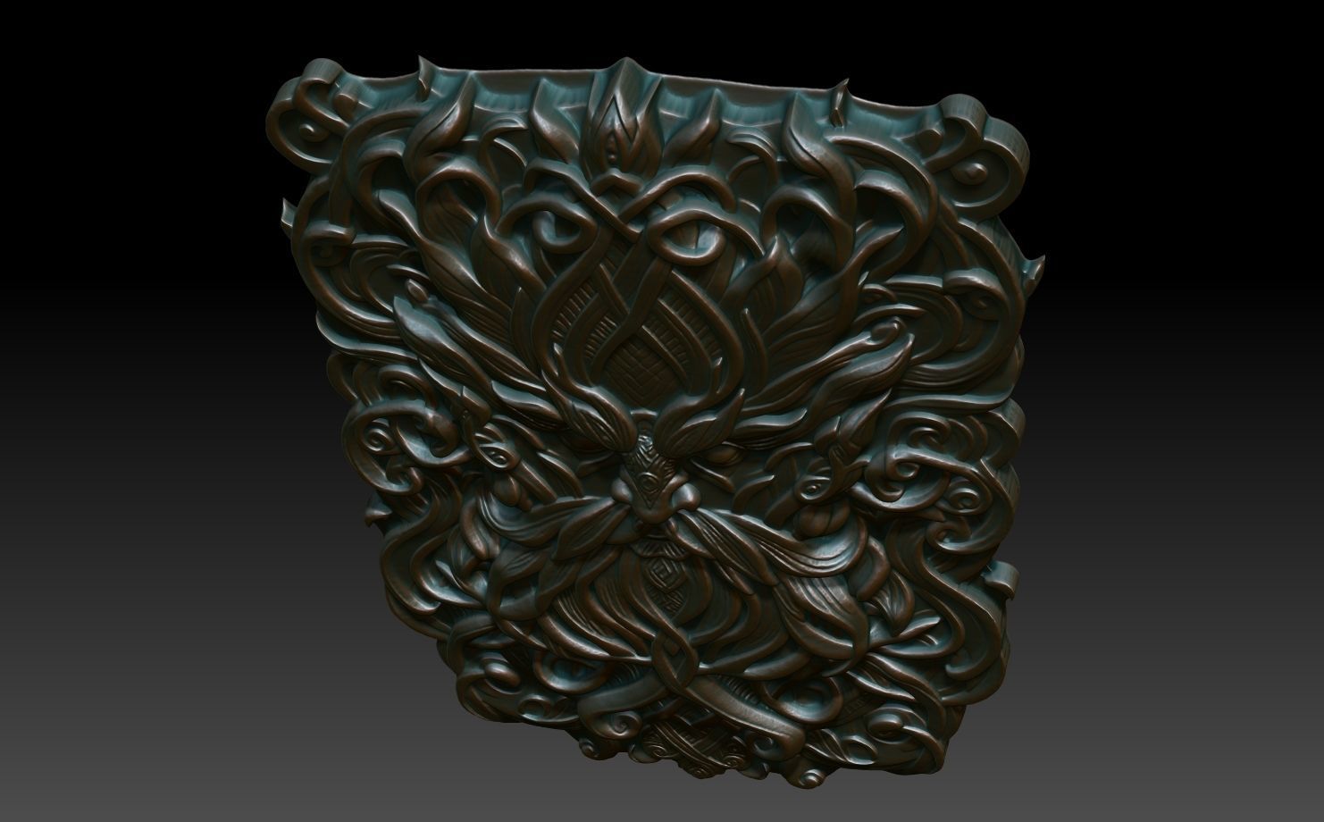 Celtic Greenman Basrelief 240525 05 3D print model_3
