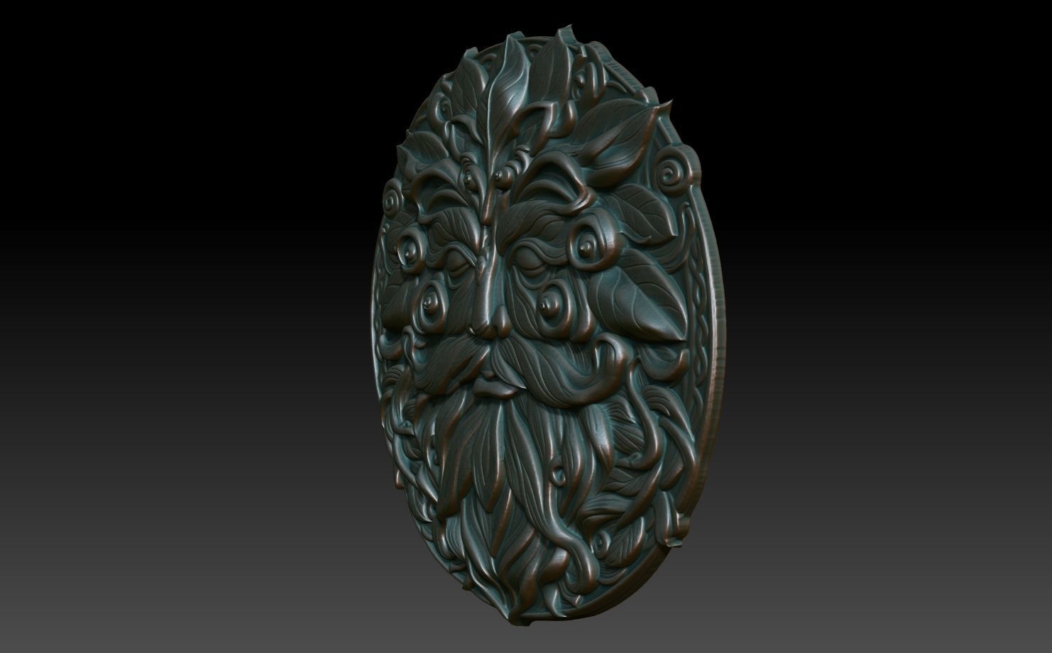 Celtic Greenman Basrelief 240525 03 3D print model_1