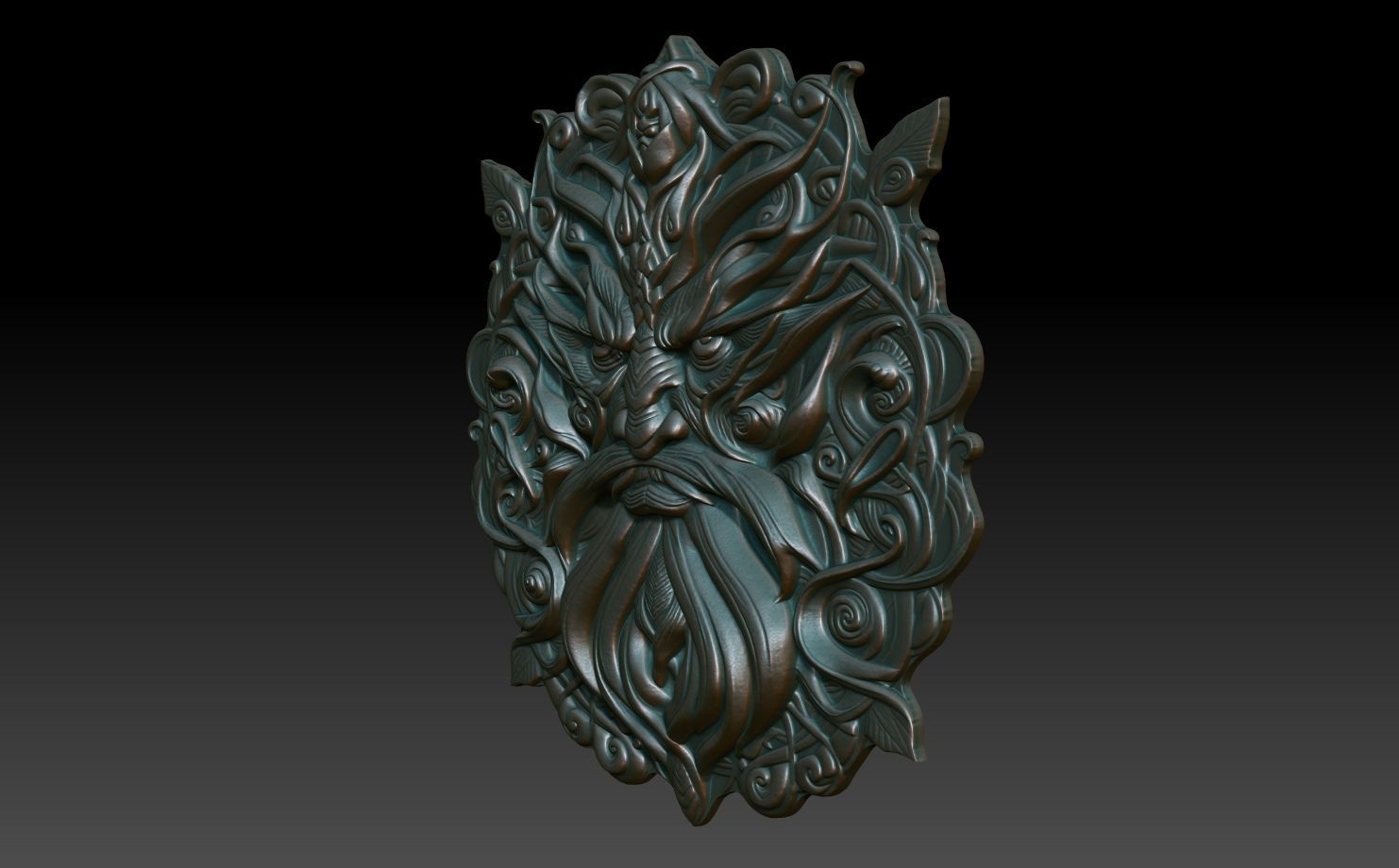 Celtic Greenman Basrelief 240525 01 3D print model_1